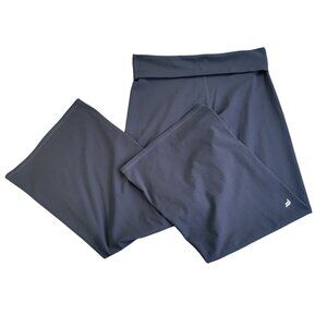 Fabletics Women's Wide Leg Foldover Black Leggings Size L